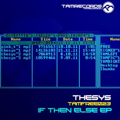 Cover Thesys - If Then Else EP